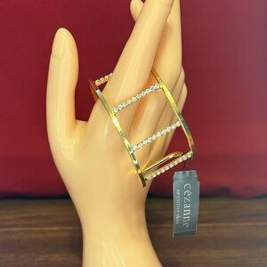 NWT Cezanne Gold Tone Bracelet with Crystal Detailing